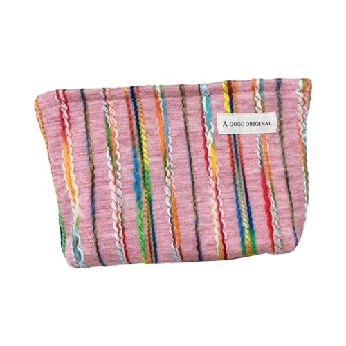 Tragbarer Make Up Tasche Woollen Organizer Mit Modisch Gestreiften Muster Für Heimreise Und Büro Make Up Tasche Verwendet von Watreketal