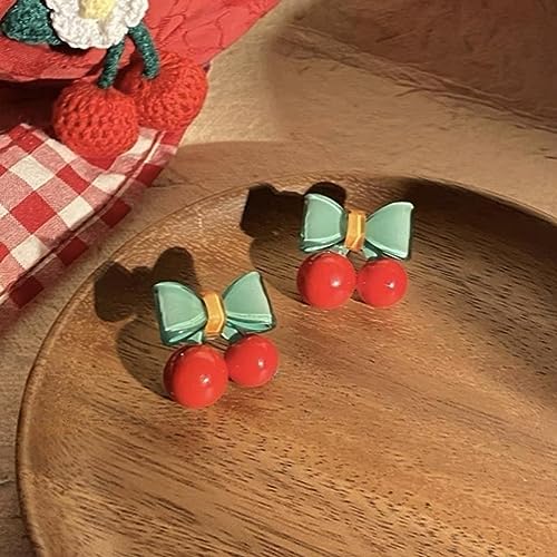 Trendige Frauen Ohrringe Kirsch Design Ohranhänger Clips Stien von Watreketal