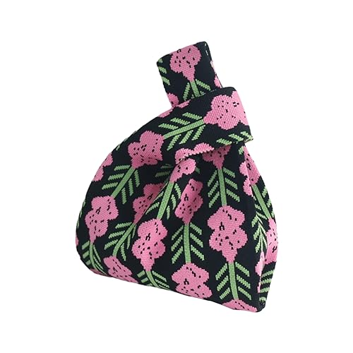 Trendige Handtasche Mit Gestreiftem Design Strick Tasche Mit Großer Kapazität Stilvoller Und Vielseitiger Strick Handtasche Tuch Tasche Gestreift von Watreketal