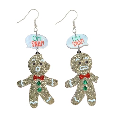 Übertreiben Weihnachtsfest Acryl Drop Ohrringe Fashion Gingerbreads Mann Dangle Party Schmuck Geschenk Für Frauen Mädchen Gingerbreads Mann Holiday Party Accessoires Mode von Watreketal