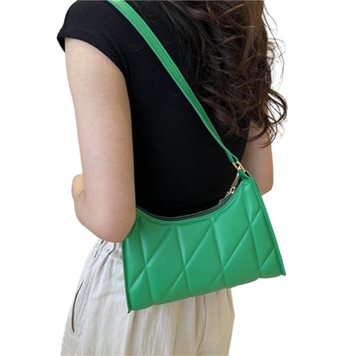 Umhängetasche Gesteppte Tasche Vielseitig Mit Fester Farbpraxis Leder Achsel Unterarm Für Mädchen Frauen Modehandtasche Perfekt Für Frauen Die Modetrends Lieben von Watreketal