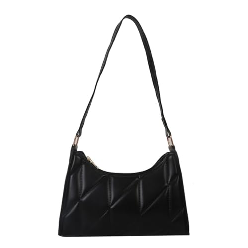 Umhängetasche Gesteppte Tasche Vielseitig Mit Fester Farbpraxis Leder Achsel Unterarm Für Mädchen Frauen Modehandtasche Perfekt Für Frauen Die Modetrends Lieben von Watreketal