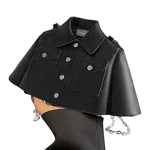 Umhängetasche Kleidung Geformte Kette Für Frauen Mädchen Lady Geldbeutel Mode Einfache Freizeit Feste Farbe Crossbody Bags PU von Watreketal