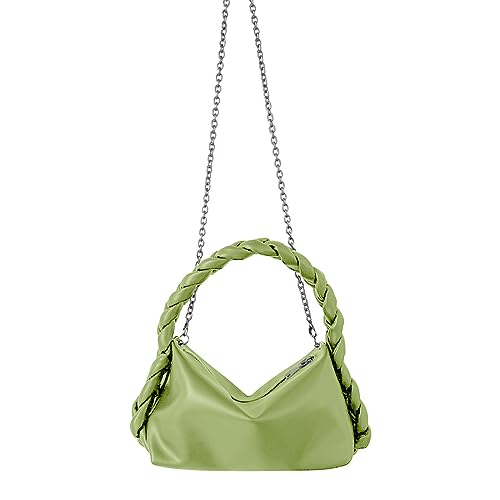 Umhängetasche Tasche Frauen Mädchen Mode Handtasche Lady Geldbeutel Einfacher Freizeit Lässig Kettenkette Gewebt von Watreketal