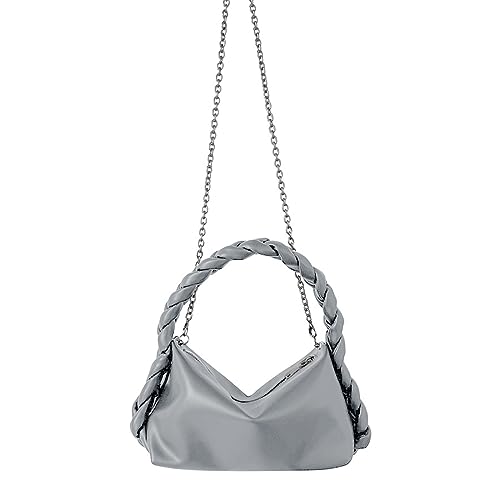 Umhängetasche Tasche Frauen Mädchen Mode Handtasche Lady Geldbeutel Einfacher Freizeit Lässig Kettenkette Gewebt von Watreketal