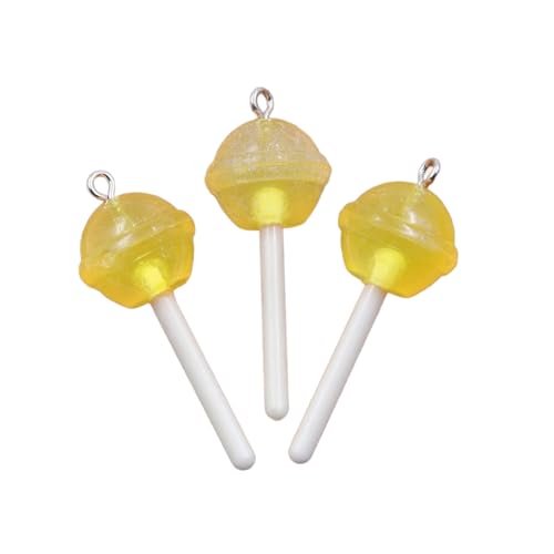 Watreketal 3 Stücke Einzigartige Sternherz Runde Lollipop Anhänger Mit Robuster Harzmaterialbeschichtung Für Alltägliche Freizeitkleidung Stilvolle Harzschmuckstücke von Watreketal