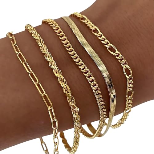 Watreketal 5/6PCS Stylish Leges Armband Und Fußkettchen Set Robuster Vielseitiger Armreifen Fußkettenzubehör Für Frauen Modeschmuck von Watreketal
