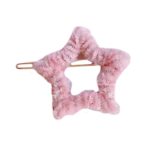 Watreketal Ästhetische Haarspange, schöne Frühlings-Haarnadeln, mehrere Formen, Plüsch-Haarspange, Bonbonfarben, für Teenager und Damen von Watreketal