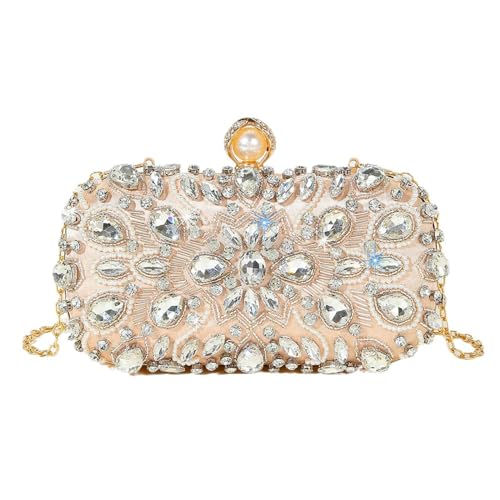 Watreketal Abend Handtaschen Perlen Abendessen Taschen Damen Puresclutches Mit Abnehmbarem Kettenriemen Für Partys Hochzeitsfrauen Abendmarke von Watreketal