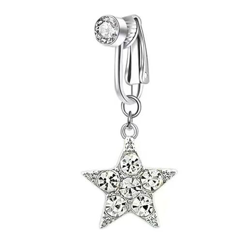 Watreketal Bequem Kein Durchdringender Bauchnabel Clip Stilvolle Ringe Frauen Körper Schmuck Mode Accessoire Für Partys Party Körperzubehör Accessoire von Watreketal