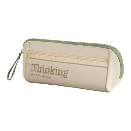 Watreketal Bleistiftbeutel Stiftbeutel Klarer Make Up Ästhetik Zurück In Die Schule Liefert Große Kapazität Klarer Make Up Tasche Ästhetische Beutel von Watreketal