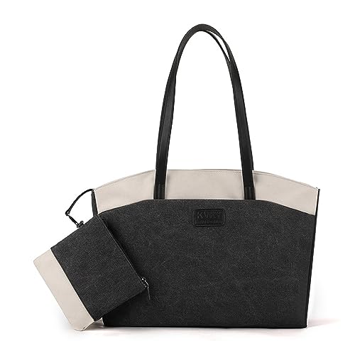 Watreketal Canvas Einkaufstasche Käufer Handtasche Für Mädchen Frauen Große Kapazität Schulter Lady Geldbeutel Vielseitiger Reisetaschen Mit Innerer Handtaschen von Watreketal
