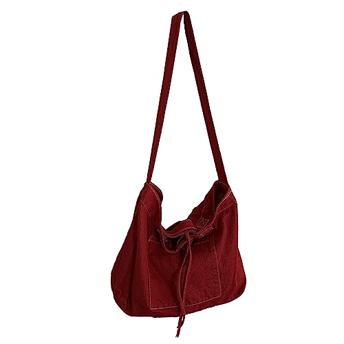 Watreketal Canvasretro Tasche Lässig Freizeit Messenger Girl Frauen Große Kapazität Schulter Vintage Vielseitige Reisetaschen Crossbody Tasche von Watreketal