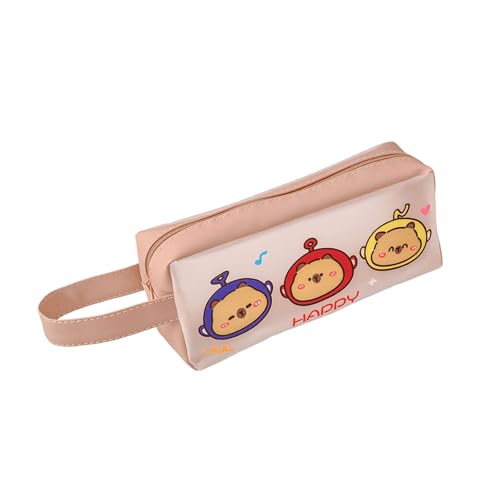 Watreketal Cartoon Bleistiftkoffer Wasserbeständiges PU Beutel Mit Tragbarem Stiftorganisatoren Aufbewahrungsbeutel Travel Make Up Beutel Ledertasche von Watreketal