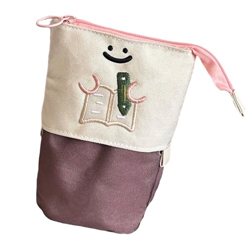 Watreketal Cartoon Stiftkoffer Teleskopbeutel Reißverschlüsse Erweiterbare Beutel Bleistiftkoffer Stehend Für Schüler Mehrfachfach Stifte Tasche von Watreketal