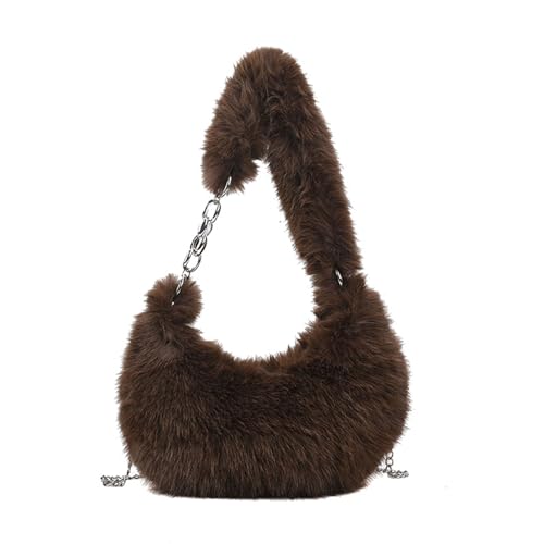 Watreketal Chick Plüsch Unterarmtasche Y2K Umhängetaschen Frauen Modische Pelzbeutel Für Den Alltagstransport Frauen Reisetasche von Watreketal