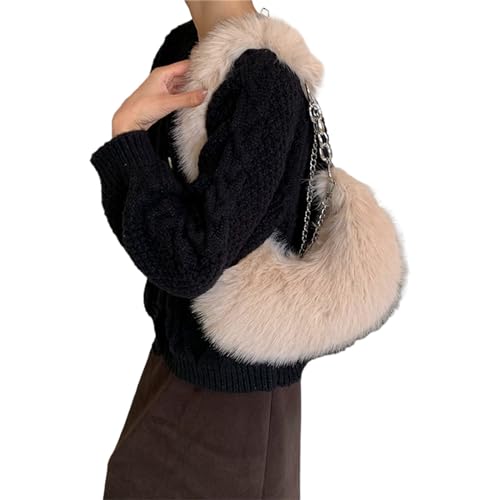 Watreketal Chick Plüsch Unterarmtasche Y2K Umhängetaschen Frauen Modische Pelzbeutel Für Den Alltagstransport Frauen Reisetasche von Watreketal