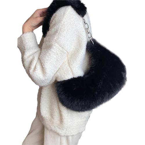 Watreketal Chick Plüsch Unterarmtasche Y2K Umhängetaschen Frauen Modische Pelzbeutel Für Den Alltagstransport Frauen Reisetasche von Watreketal