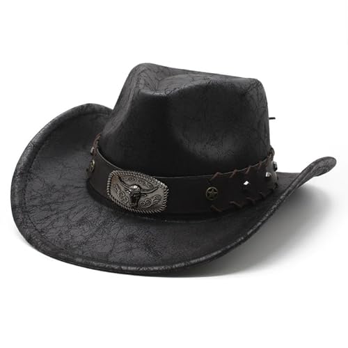 Watreketal Cowboy Hut,Verschleißfester Cowboyhut Damen Herren Western Cowboyhut Weihnachtsfeier Hut Erwachsene Bankett Party Cowboyhut von Watreketal