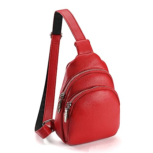 Watreketal Crossbody Taille Pack Chest Tasche Für Mädchen Frauen Pu Pack Geldbeutel Großer Kapazität Sportbeutel Mehrzweck Travelling Messenger von Watreketal