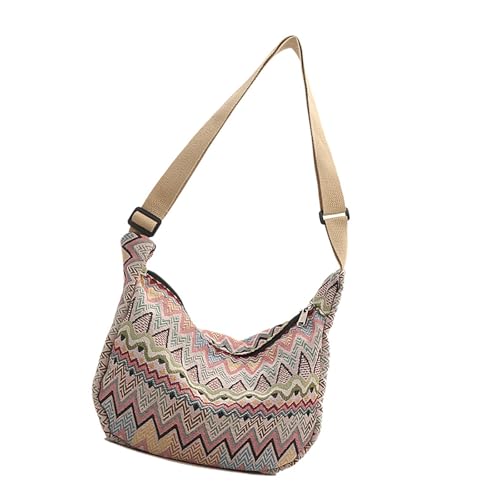 Watreketal Damen Crossbody Tasche 2025 Leinwand Satchel Geldbörse Lässig Schulter Mit Verstellbarem Riemen Für Den Täglichen Einkaufen Crossbody von Watreketal