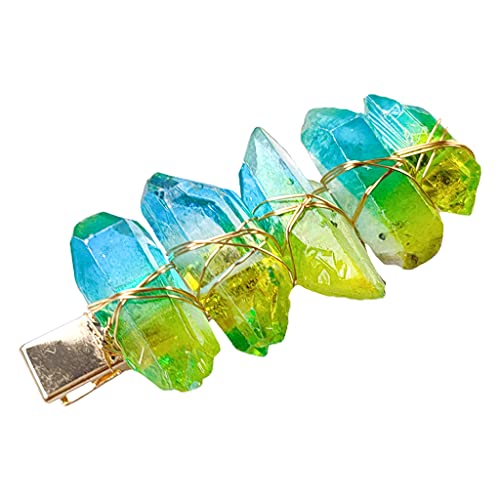 Watreketal Damen-Haarspangen, natürliche Kristalle, kreative Haarnadel, Enten-Clip, Haar-Accessoires für Hochzeit, Party, Kostüme von Watreketal