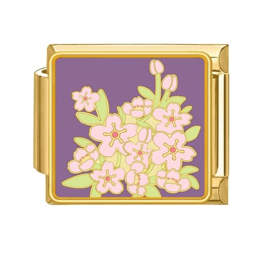 Watreketal Edelstahlblütenthema Armbänder Link Charm Modular Schmuckzubehör Verstellbare Stecker Werkzeug Schmuckzubehör von Watreketal