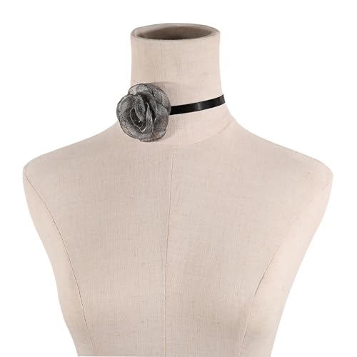 Watreketal Elegant Gaze Rose CHOKER Halskette Charme Schöner Choker Goth Halsband Blumenkragen Für Frauen Mädchen Mädchen von Watreketal