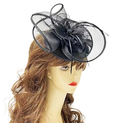 Watreketal Eleganter Fascinator mit Blume, weich, bequem, verstellbar, Haar-Accessoire für Damen und Mädchen, erhöht den Geschmack von Watreketal