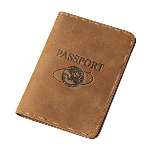 Watreketal Eleganter Lederpässe Beschützer Mit Blockierung Von Frauen Und Männern Sichern Reisedokument Kartenlagerungspassabdeckung Für Männer Frauen von Watreketal