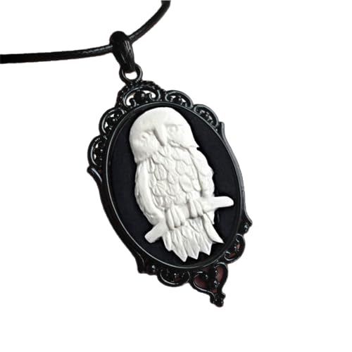 Watreketal Fashion Vintage Victoria Schwarz Weiß Rosenschädel Anhänger Halskette Für Frauen Punk Gothic Seilkette Schmuckzubehör Gotische Schädel Halskette Für Frauen von Watreketal