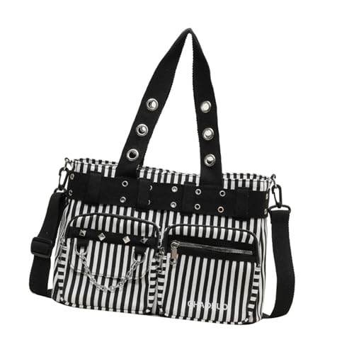Watreketal Frauen Einkaufstasche Große Kapazität Crossbody Top Leinwand Schulter Stilvolle Boten Handtasche Frauen Leinwand Crossbody Handtasche Stylish Schulter Top von Watreketal
