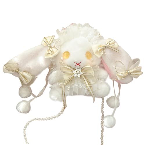 Watreketal Frauen Kaninchenbeutel Mit Bowknot Messenger Japanischer Stil Crossbody Niedliche Puppen Schulter Für Tägliche Frauen Süße Puppen Messenger Schulter Kaninchen Mit Bogenknoten von Watreketal