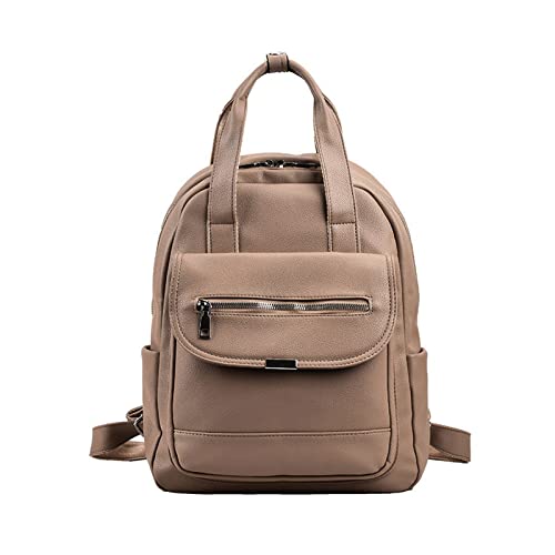 Watreketal Frauen Leisure Rucksack Reisen All Matching Daypack Small Back Pack College Casual Girls School Taschen Frauen Kleines Reisen Leder Freizeit Freizeitinseln von Watreketal