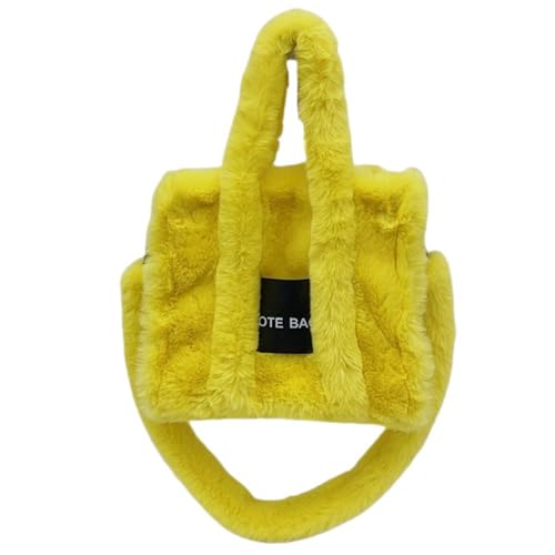 Watreketal Frauen Plüsch Umhängetasche Handtasche Dame Winter Messenger Großer Kapazität Crossbody Shopping Plüsch Schulter Winter Crossbody Süße Handtaschen Messenger von Watreketal