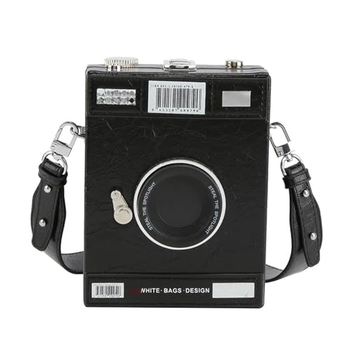 Watreketal Frauen Retro Umhängetasche Kamera Form Crossbody Everyday Handtasche PU Leder Messenger Für Tägliche Reisen Frauen Kamera Form Schulter Alltag PU Leder Crossbody von Watreketal