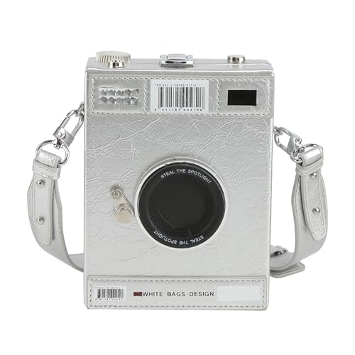 Watreketal Frauen Retro Umhängetasche Kamera Form Crossbody Everyday Handtasche PU Leder Messenger Für Tägliche Reisen Frauen Kamera Form Schulter Alltag PU Leder Crossbody von Watreketal