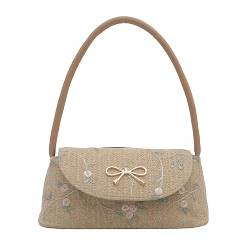 Watreketal Frauen Umhängetasche Handgewebte Handtasche Mode Stroh Unterdrückung Stickerei Watreketal Frauen Umhängetasche Handgewebte Handtasche Mode Stroh Unterdrückung Stickerei von Watreketal