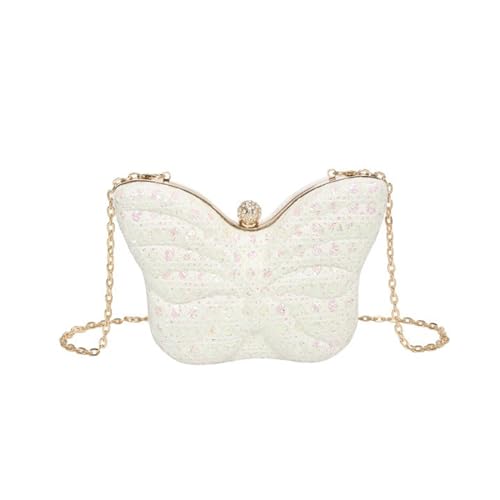 Watreketal Frauen Umhängetasche Kettenschnüre Messenger Süßer Schmetterlingsform Crossbody Wechseln Sie Geldbörse Abend Für Tägliche Schmetterlingsform Crossbody For Women Messenger Schulterabend von Watreketal