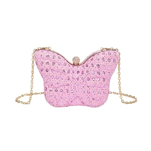 Watreketal Frauen Umhängetasche Kettenschnüre Messenger Süßer Schmetterlingsform Crossbody Wechseln Sie Geldbörse Abend Für Tägliche Schmetterlingsform Crossbody For Women Messenger Schulterabend von Watreketal