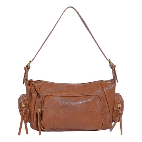 Watreketal Frauen Umhängetasche Multi Pockets Achselhändler Handtasche PU Leder Boten Einkaufsbodus Retro Crossbody Für Tägliche Frauen Schulter Handtasche PU Leder Crossbody Retro Achsel Für Reise von Watreketal