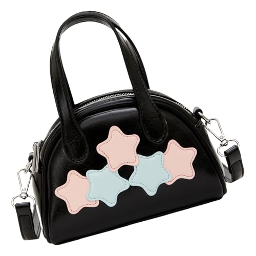 Watreketal Fünf Punkte Star Crossbody Tasche Frauen Schulter PU Leder Boten Bowling Mode Handtasche Einkauf Mode Schulter Fünf Punkte Star Crossbody PU Leder Handtasche von Watreketal
