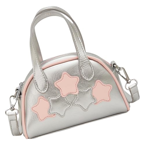 Watreketal Fünf Punkte Star Crossbody Tasche Frauen Schulter PU Leder Boten Bowling Mode Handtasche Einkauf Mode Schulter Fünf Punkte Star Crossbody PU Leder Handtasche von Watreketal
