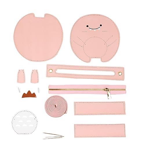 Watreketal Geldbeutel Tasche Satchel Making Kit PU Leder Bastelwerkzeug Set Handgefertigte Handtasche Umhängetaschen Strickstitch Frauen Mädchen Bag Making Kit Für Mädchen von Watreketal