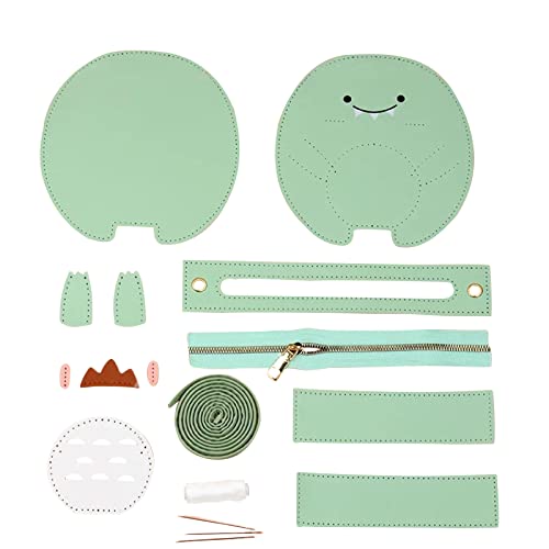 Watreketal Geldbeutel Tasche Satchel Making Kit PU Leder Bastelwerkzeug Set Handgefertigte Handtasche Umhängetaschen Strickstitch Frauen Mädchen Bag Making Kit Für Mädchen von Watreketal