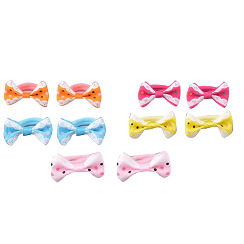 Watreketal Haarband,10 Stück Haargummis mit Cartoon-Schleife für das Haar, Fliege-förmige elastische Haarseile, Haar-Accessoires für den Alltag für Mädchen von Watreketal