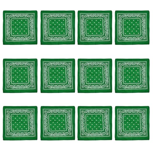 Watreketal Haarband,12 STÜCKE Bandanas Hiphop Halstuch Western Druck Kopftuch Frauen Musikfestival Headwrap Tanzparty Dress Up Schal von Watreketal