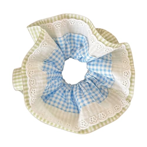 Watreketal Haarband,Ästhetische Scrunchies Elastisches Doppellagiges Haarseil aus Spitze Hochzeit Party Strand Kopfbedeckung Große Dutts Haar Elastisches Haarband aus Spitze von Watreketal