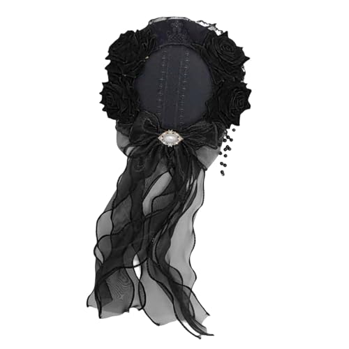Watreketal Haarband,Blumen-Haarspange, Spitzenhut, Halloween, elegante flache Spange, Halloween-Haarnadel, Spitzenhut, elegante Haarspange für Bündel von Watreketal