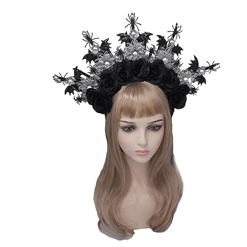 Watreketal Haarband,Blumenstirnband Prinzessin Kopfbedeckungen Spitze Festzug Abschlussball Party Requisiten Spiked Vintage Tiaras Haarreifen für Frauen von Watreketal